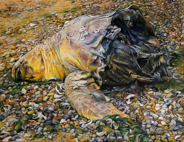 Neil Besignano “Tottenville Beach, S.I.” oil on canvas