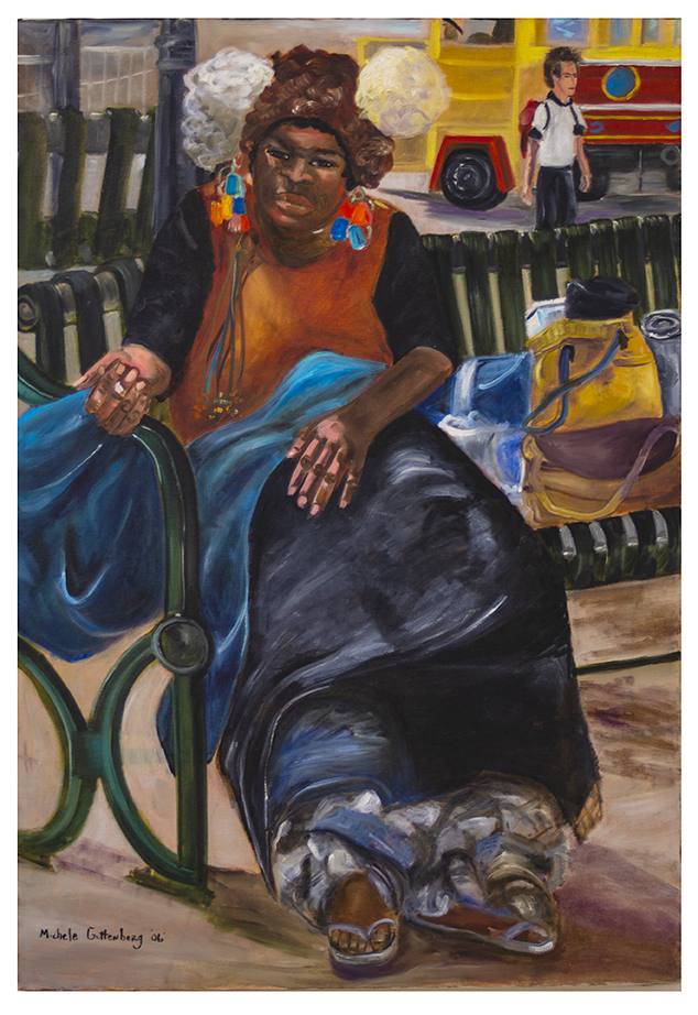 Michele Guttenberg “Homeless in San Francisco” oil on canvas, 27” W x 39” H, 2006