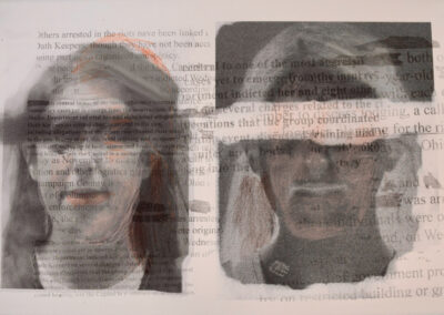 Aileen Bassis “ Supremacist J” transfer and inkjet printing with pencil, 13″ x 20″ – $800.00