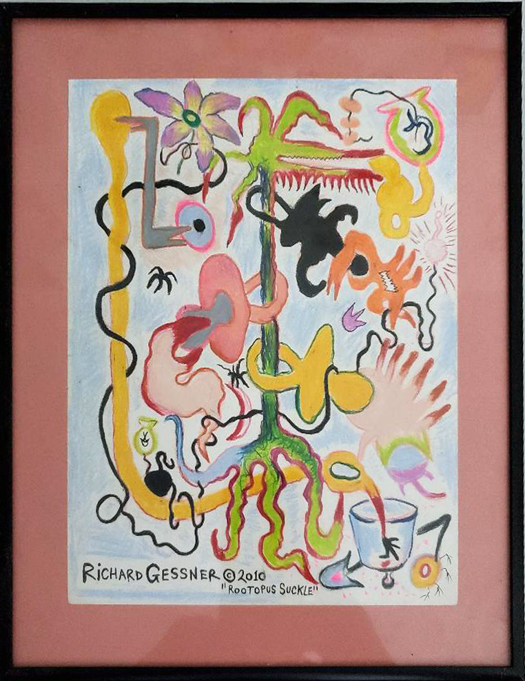 “Rootopus Suckle” Richard Gessner. SOLD. In collection of Randall Bass Esq.
