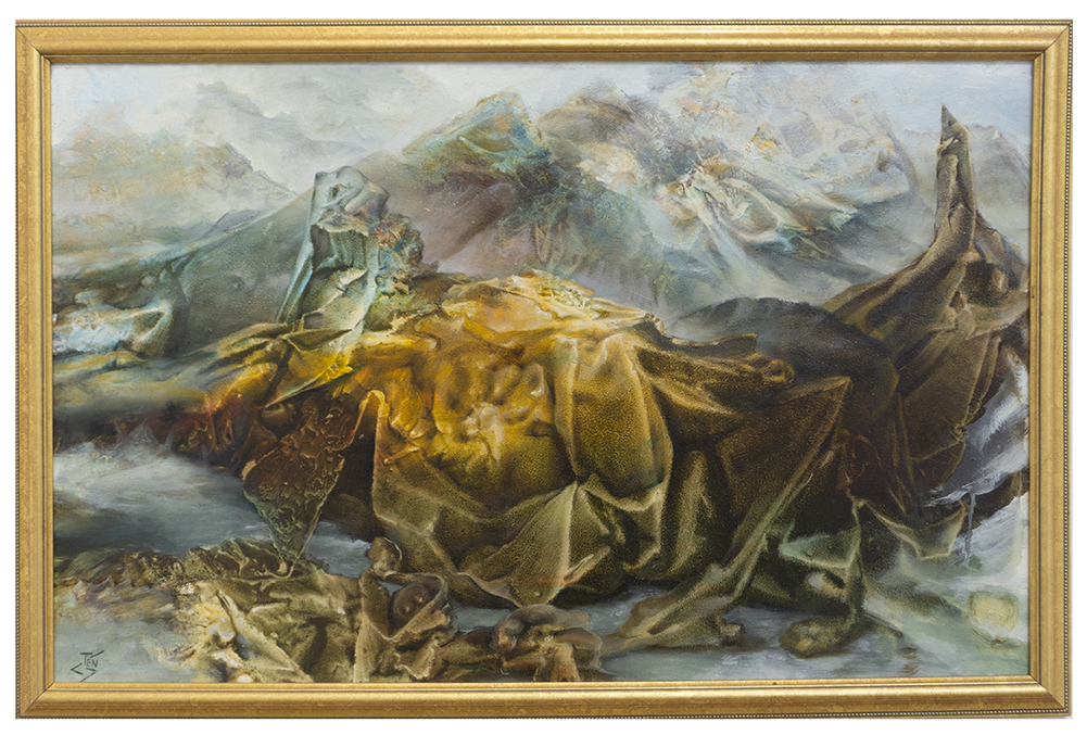 Jan Ten Broeke “1998-12-11” oil on panel, $900.00