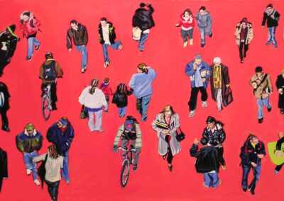 Maria Mijares “Looking Down on George Street” acrylic on museum board, $1,800.00