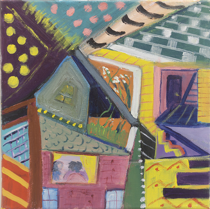 Rita Herzfeld  “Abstract View 1” acrylic on canvas, $225.00