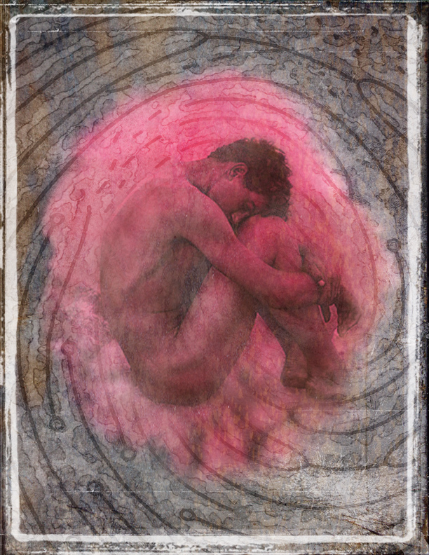 JoAnn Telemdschinow “Soul Hiding from the World” digital collage, $100.00