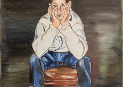Michele Guttenberg “Mike at 13” oil on canvas, 24” W x 30”H, $275.00