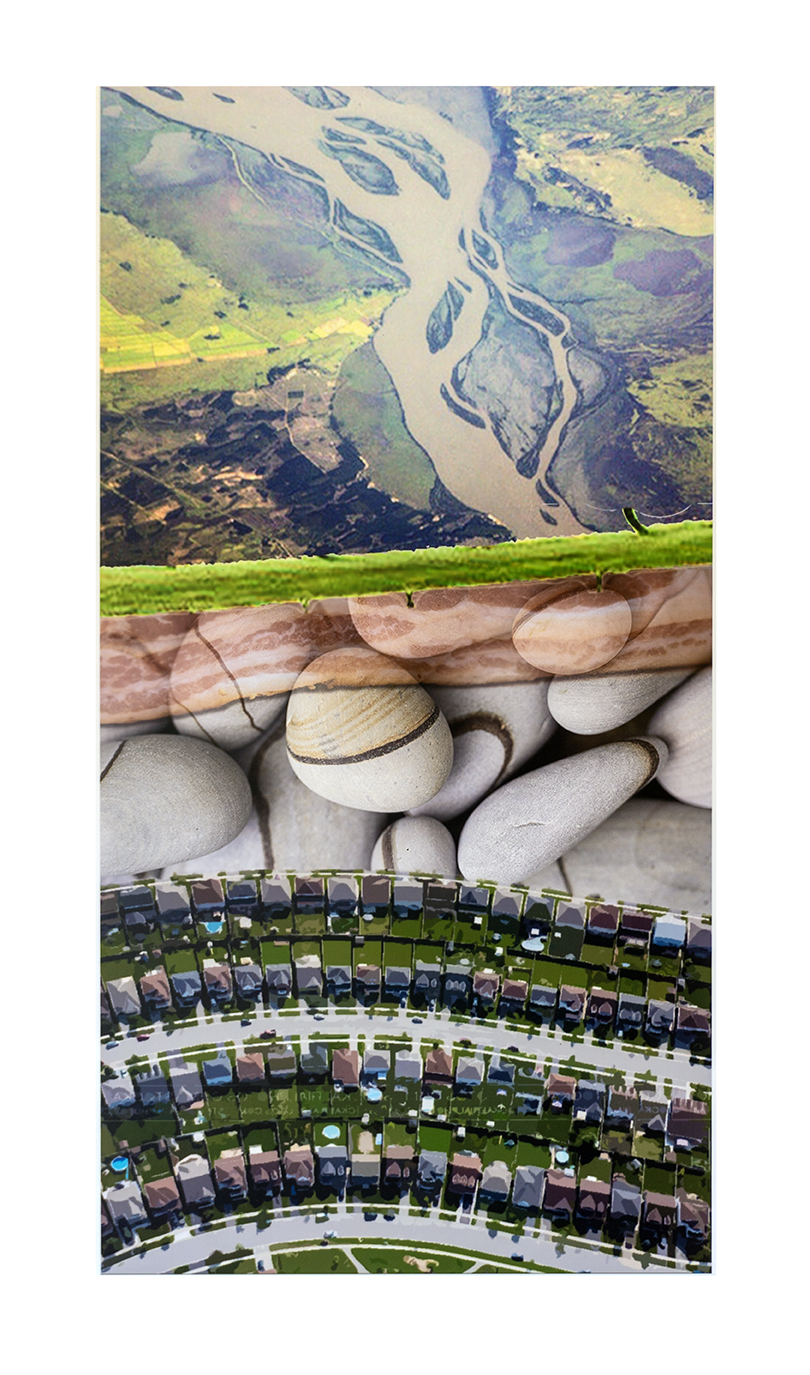 Lisa Gordon Cameron “The Hills Are Alive” digital collage, 20” W x 30” H, 2020, $225.00