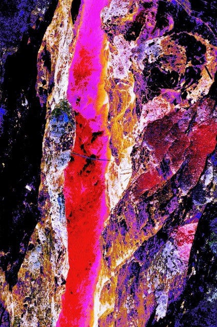 Larry McCandlish “Slot Canyon” digital image print, ink dye on matte cotton paper on canvas panel, 17.25”W x 21.25”H, 2023, $400.00