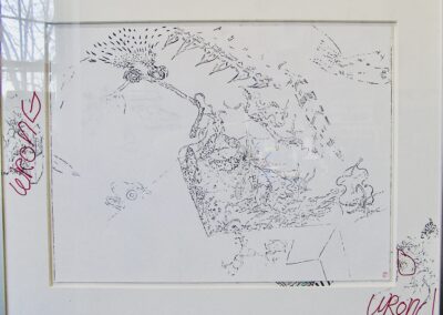 Peter Arakawa   “Mud Drawing (Earth)” ink on paper, 20” W x 16” H, $1,008.85
