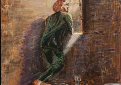 Peter H. Astor   “Looking out”, acrylic, 16 W” x 20 H”,  $450.00 (with frame)