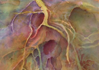 Clara L. Richardson“The Wild Underneath” Watercolor,, 12” x 12” framed, 2018, $400.00