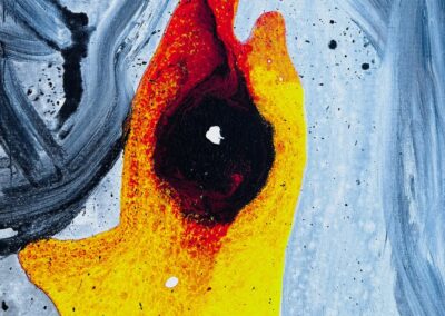 John Marron  “Magma” acrylic & ink, 15”W x 20” H 2022, $100.00