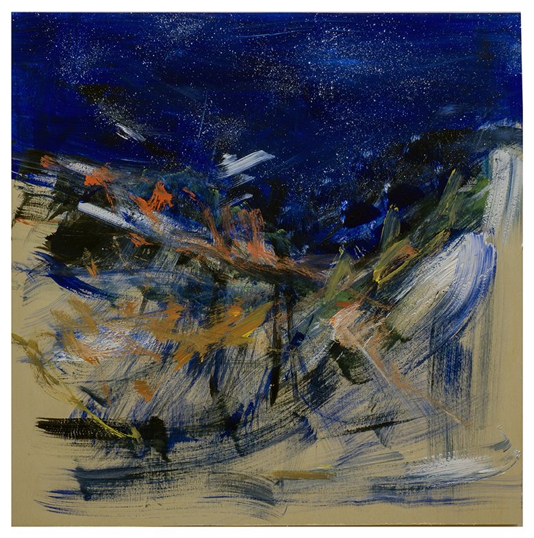 Rita Herzfeld  “Sand and Stars” acrylic on panel, 20” x 20”, 2023, $400.00